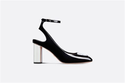 dior black pumps round|Dior slingback pumps.